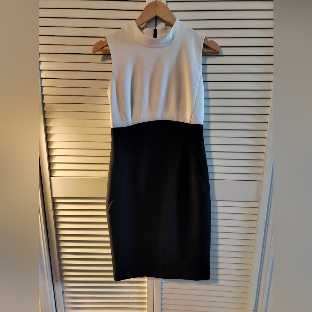 Halogen black and white dress